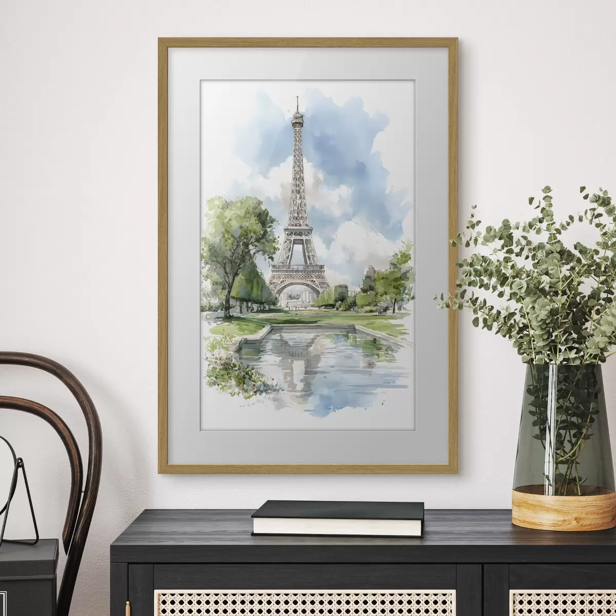 Poster La Tour Eiffel dans un style aquarelle f49424