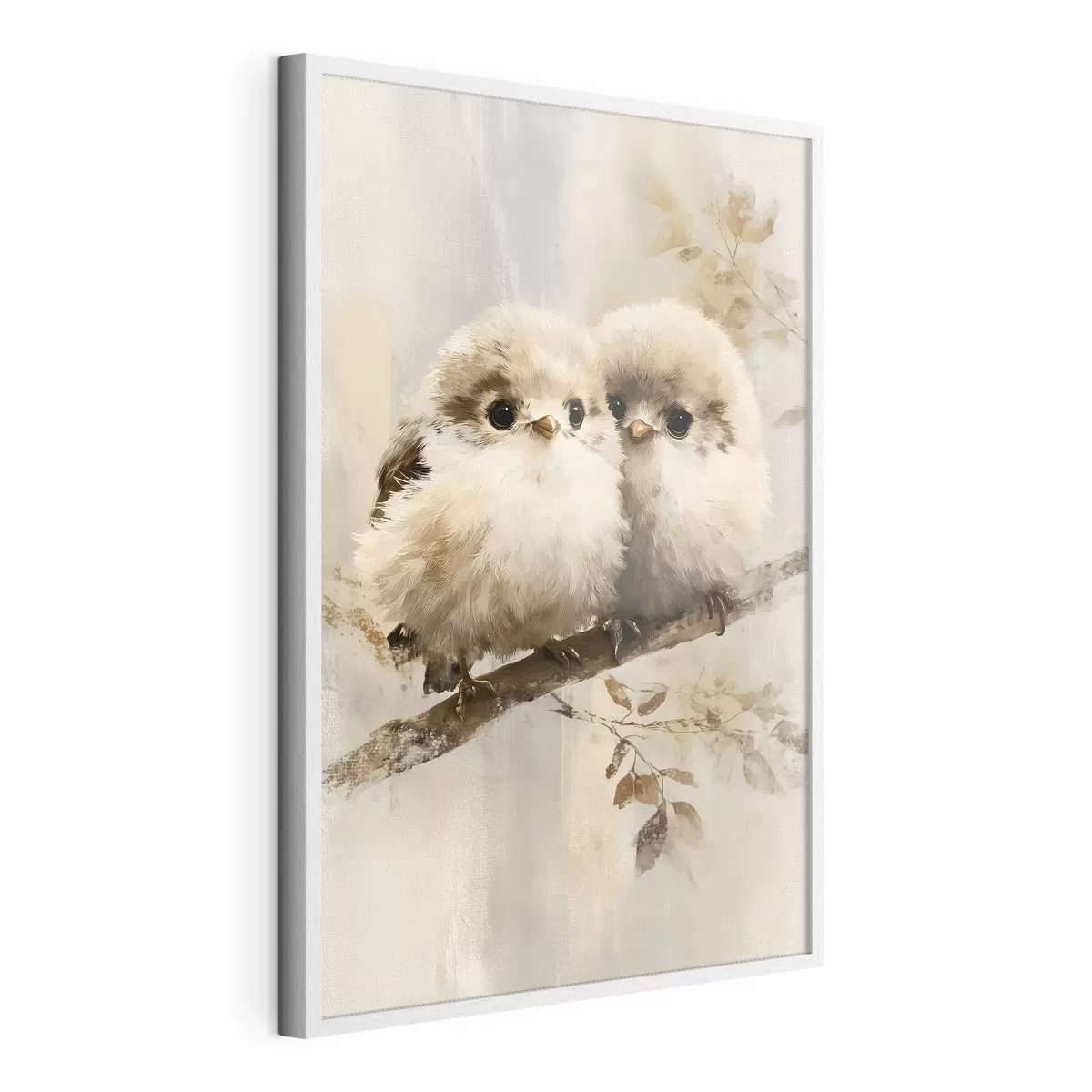 Poster Deux chouettes duveteuses f49425