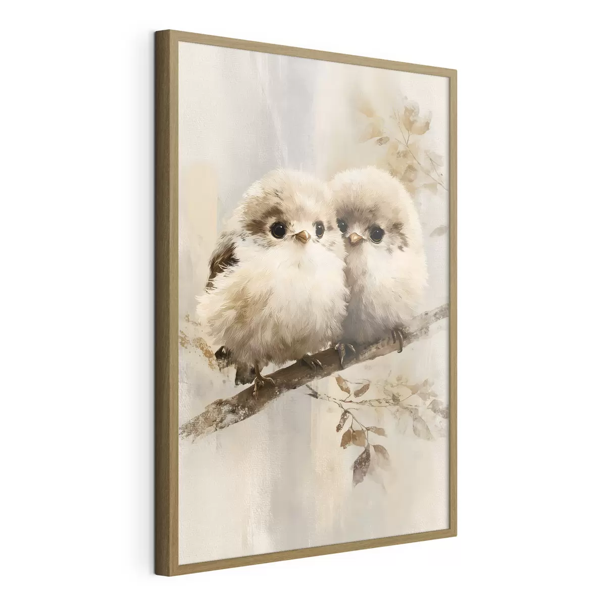 Poster Deux chouettes duveteuses f49425