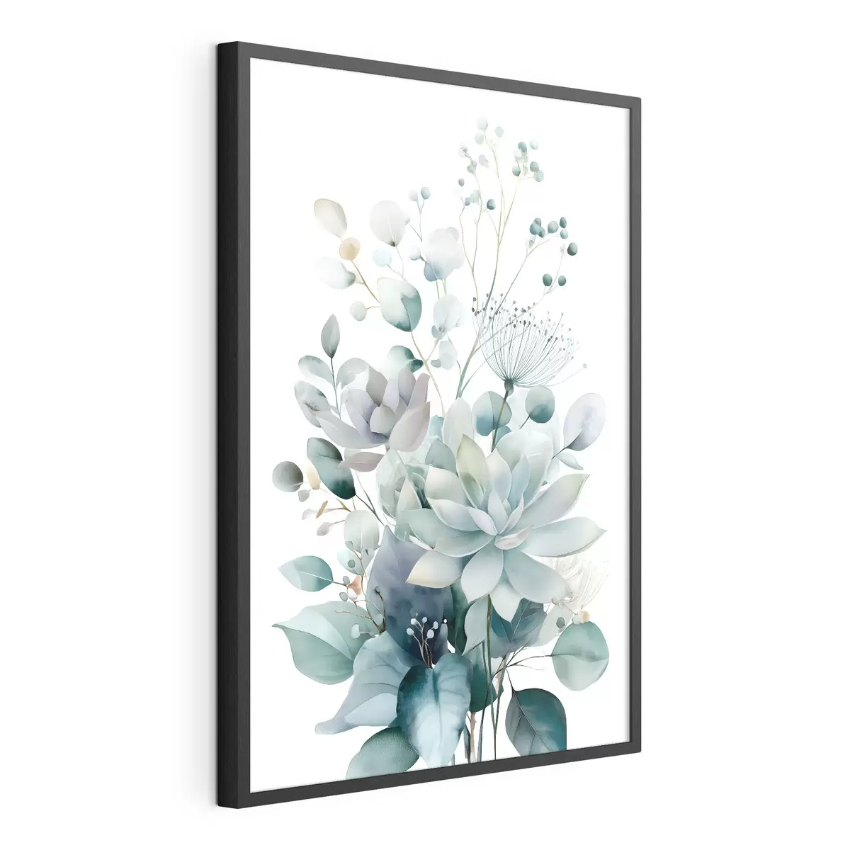 Poster Plantes succulentes et autres plantes, dans un style aquarelle f49427