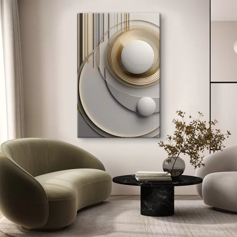 Tableau Composition géométrique abstraite, texturée, moderne, d'art minimaliste s49499