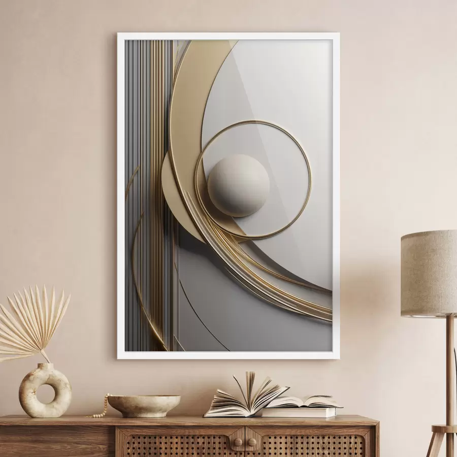Papier peint Composition géométrique abstraite, texturée, moderne, d'art minimaliste f49498