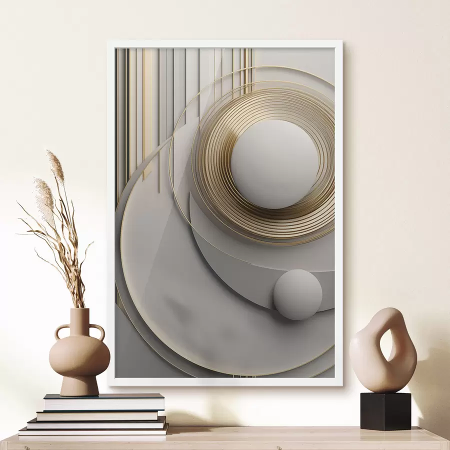 Papier peint Composition géométrique abstraite, texturée, moderne, d'art minimaliste f49499