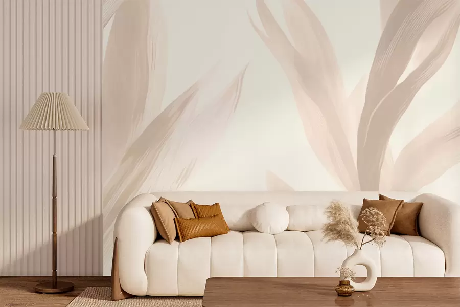 Papier peint Feuilles pointues w05680