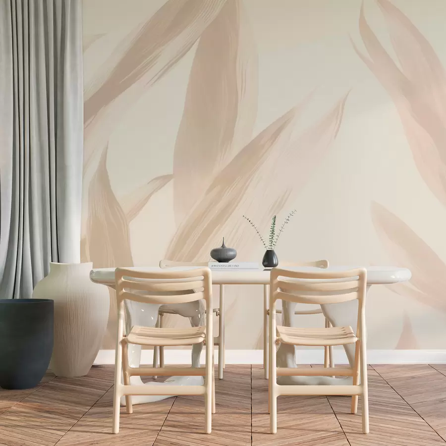 Papier peint Feuilles pointues w05680