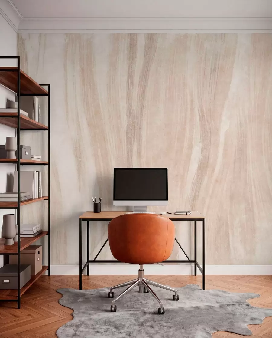 Papier peint Une texture abstraite légère, avec de douces transitions verticales dans des tons crème w05686