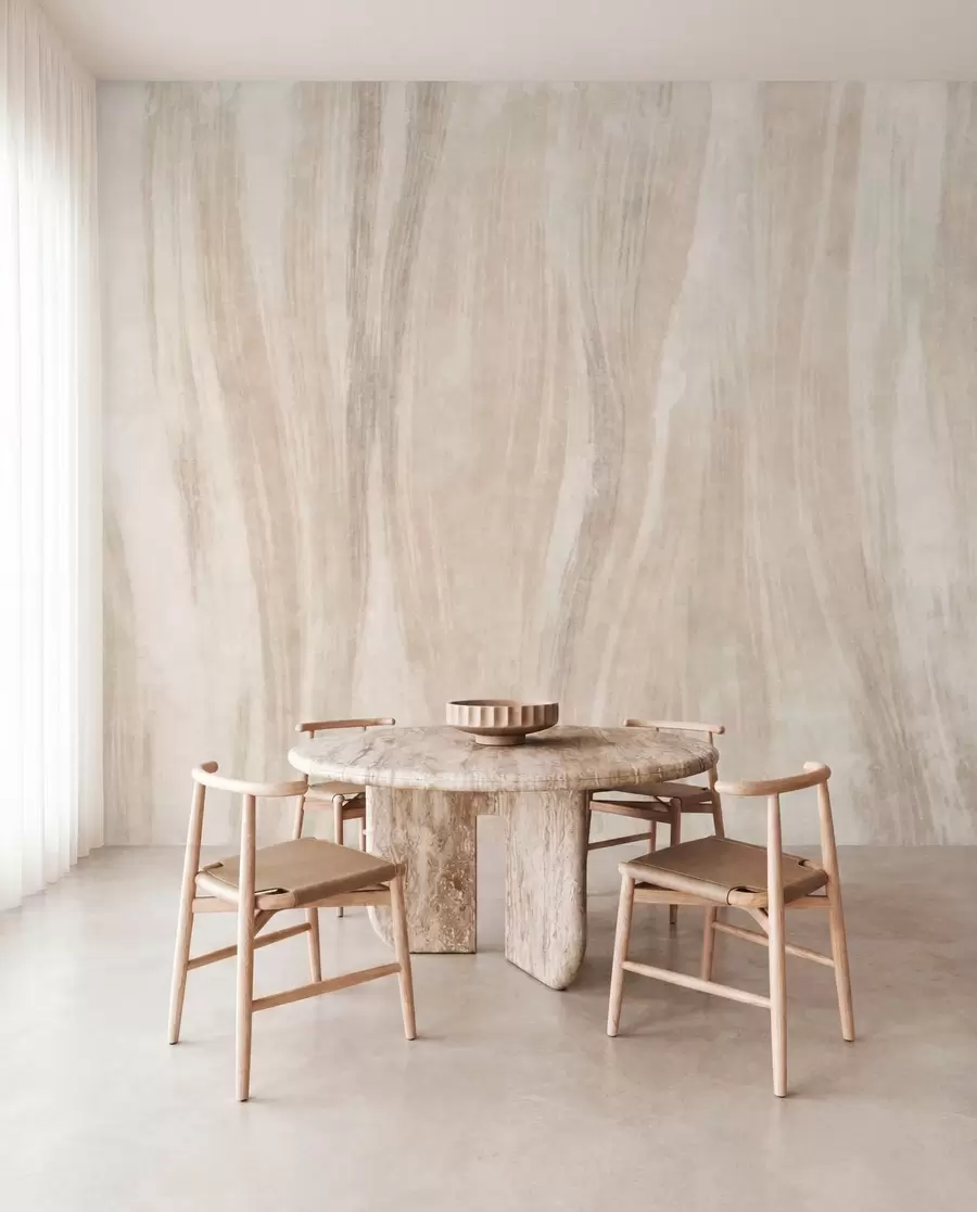 Papier peint Une texture abstraite légère, avec de douces transitions verticales dans des tons crème w05686