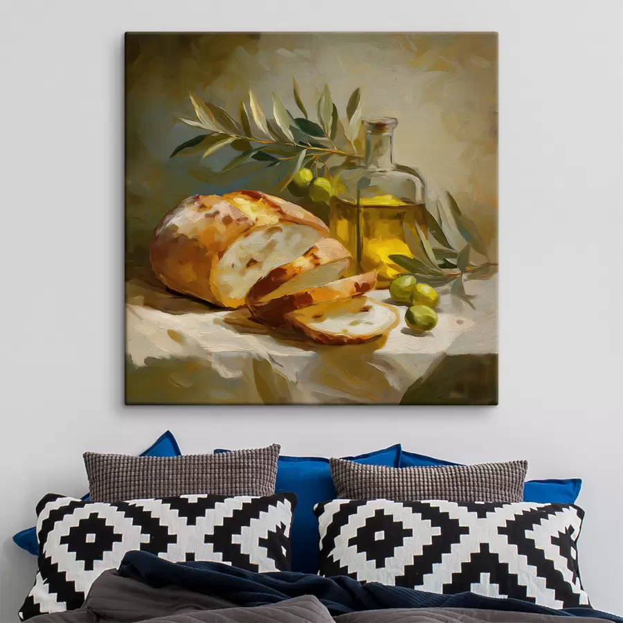 Tableau Du pain et de l'huile d'olive s49529