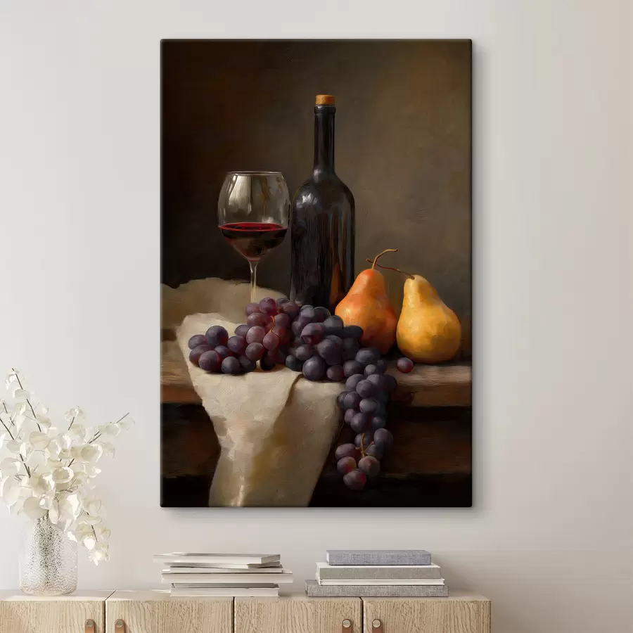 Tableau Le vin et le raisin s49537