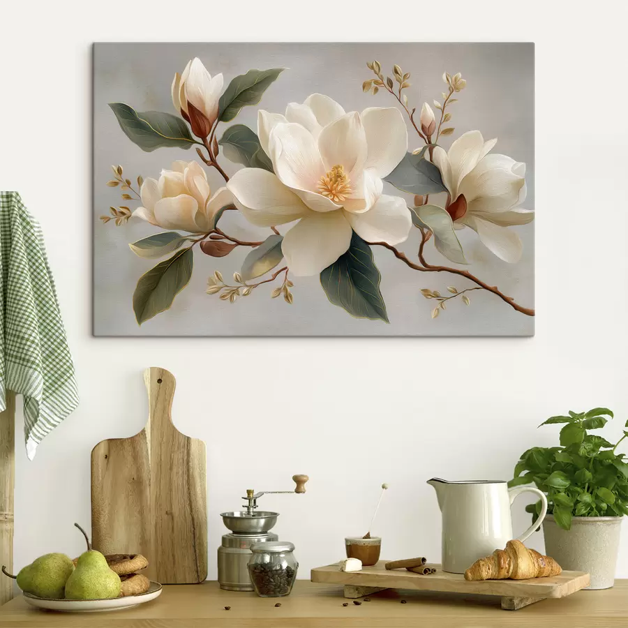 Tableau Une branche avec des fleurs s49538