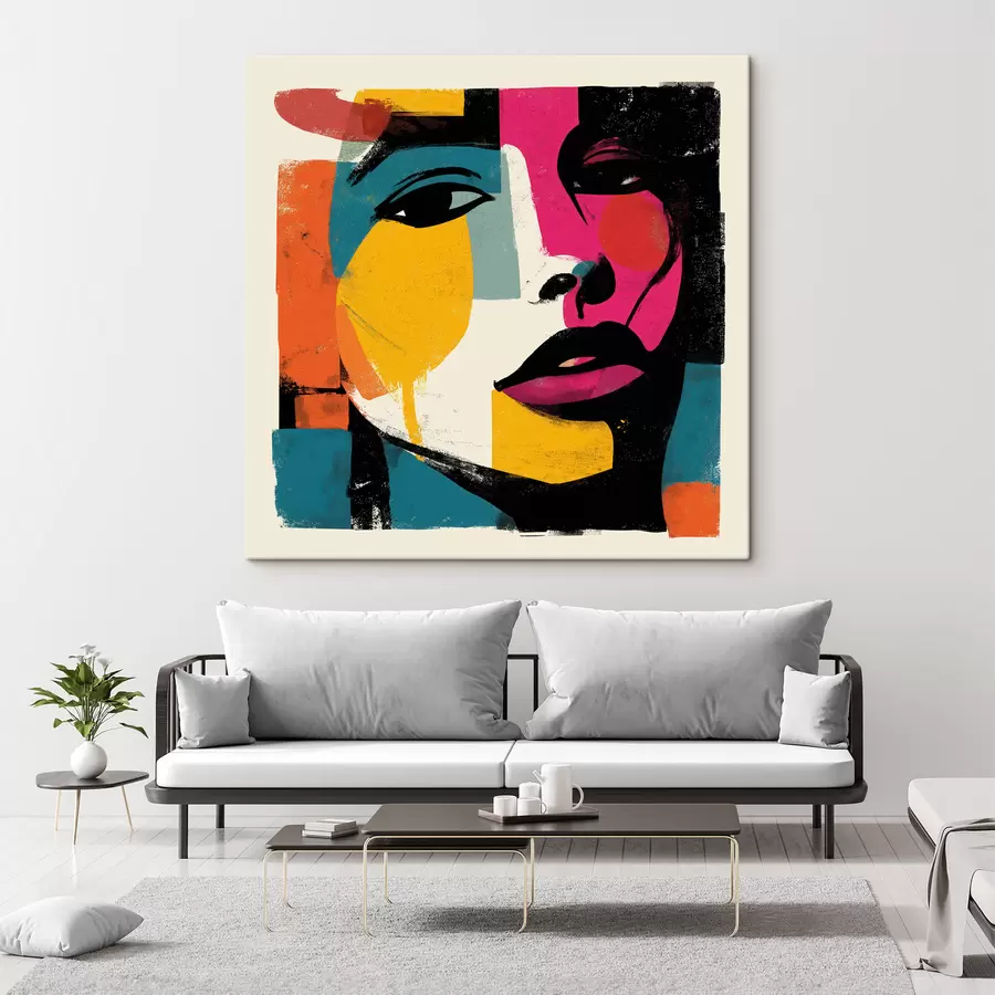 Tableau Un visage abstrait s49543