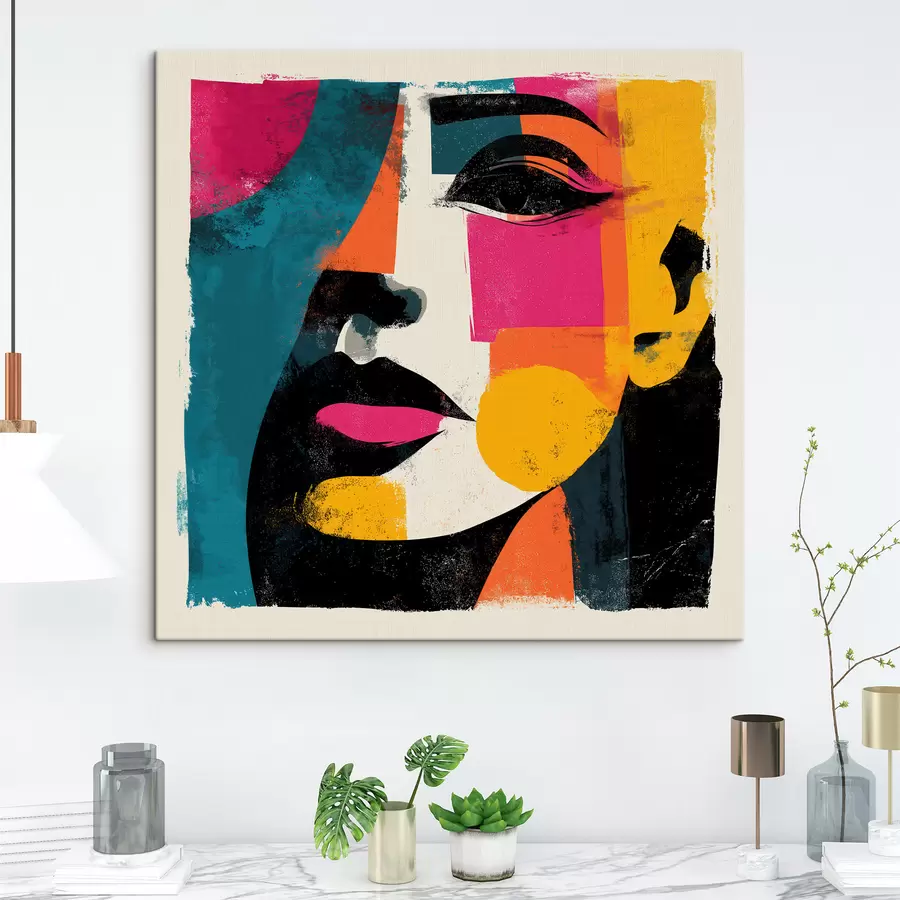 Tableau Un visage abstrait s49544
