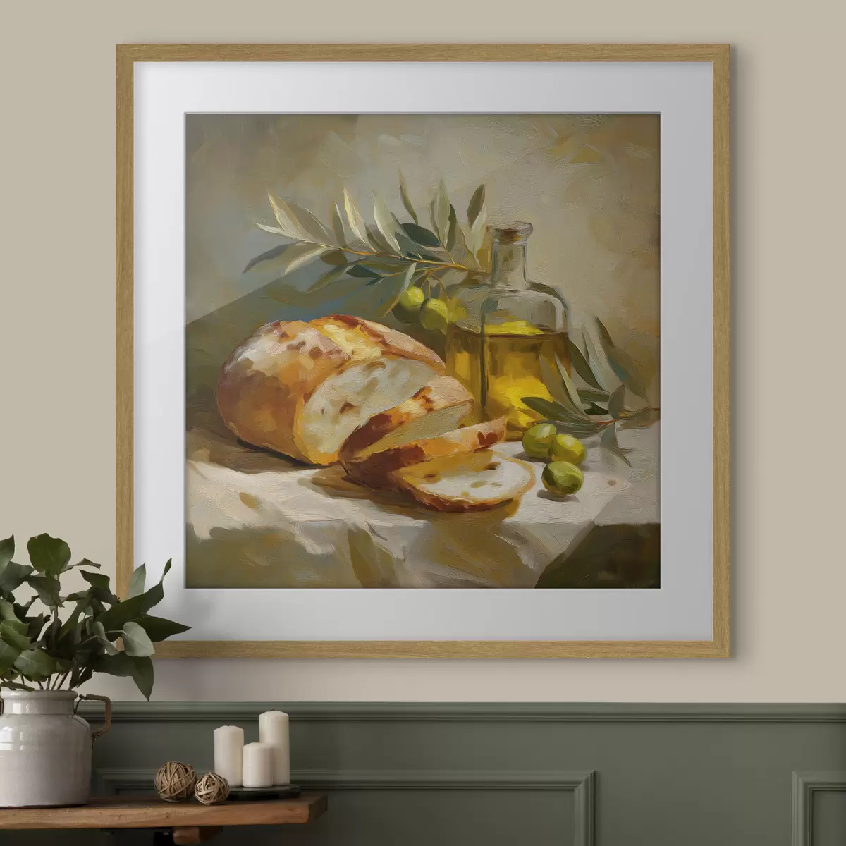 Poster Du pain et de l'huile d'olive f49529