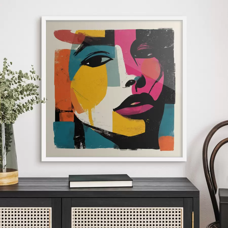 Papier peint Un visage abstrait f49543