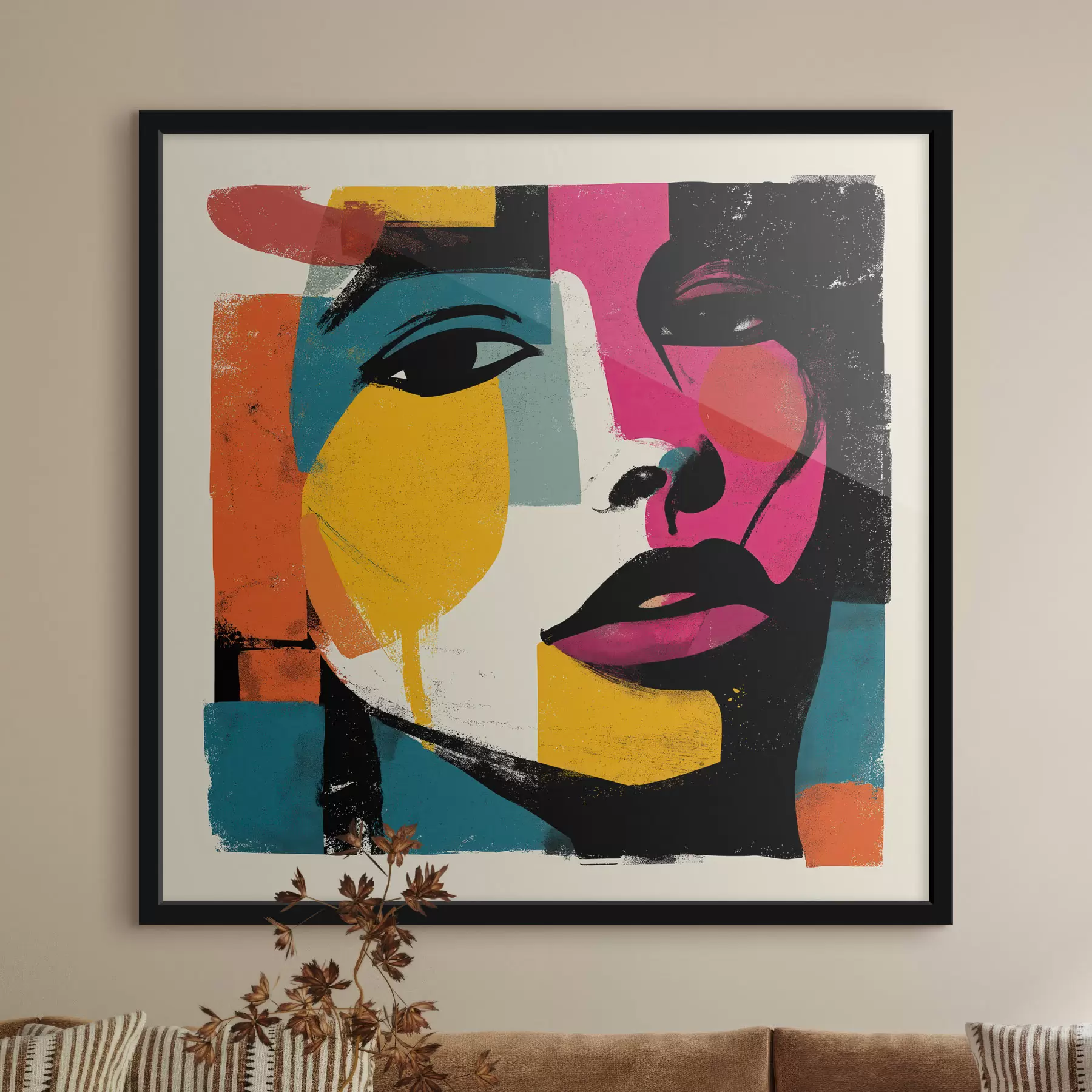 Papier peint Un visage abstrait f49543