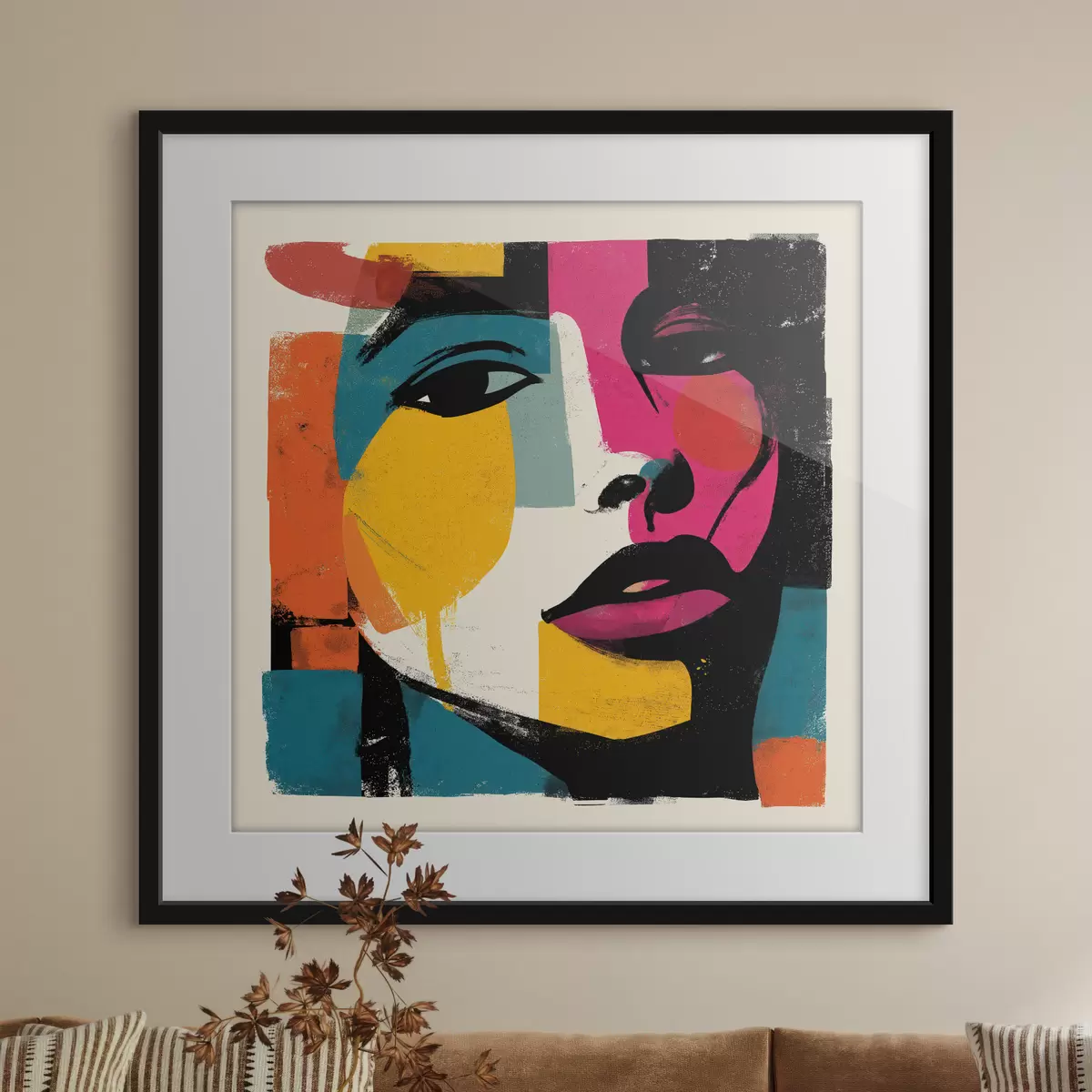 Poster Un visage abstrait f49543