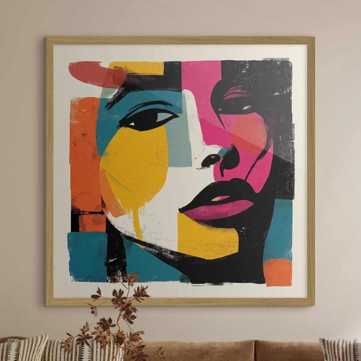 Poster Un visage abstrait f49543