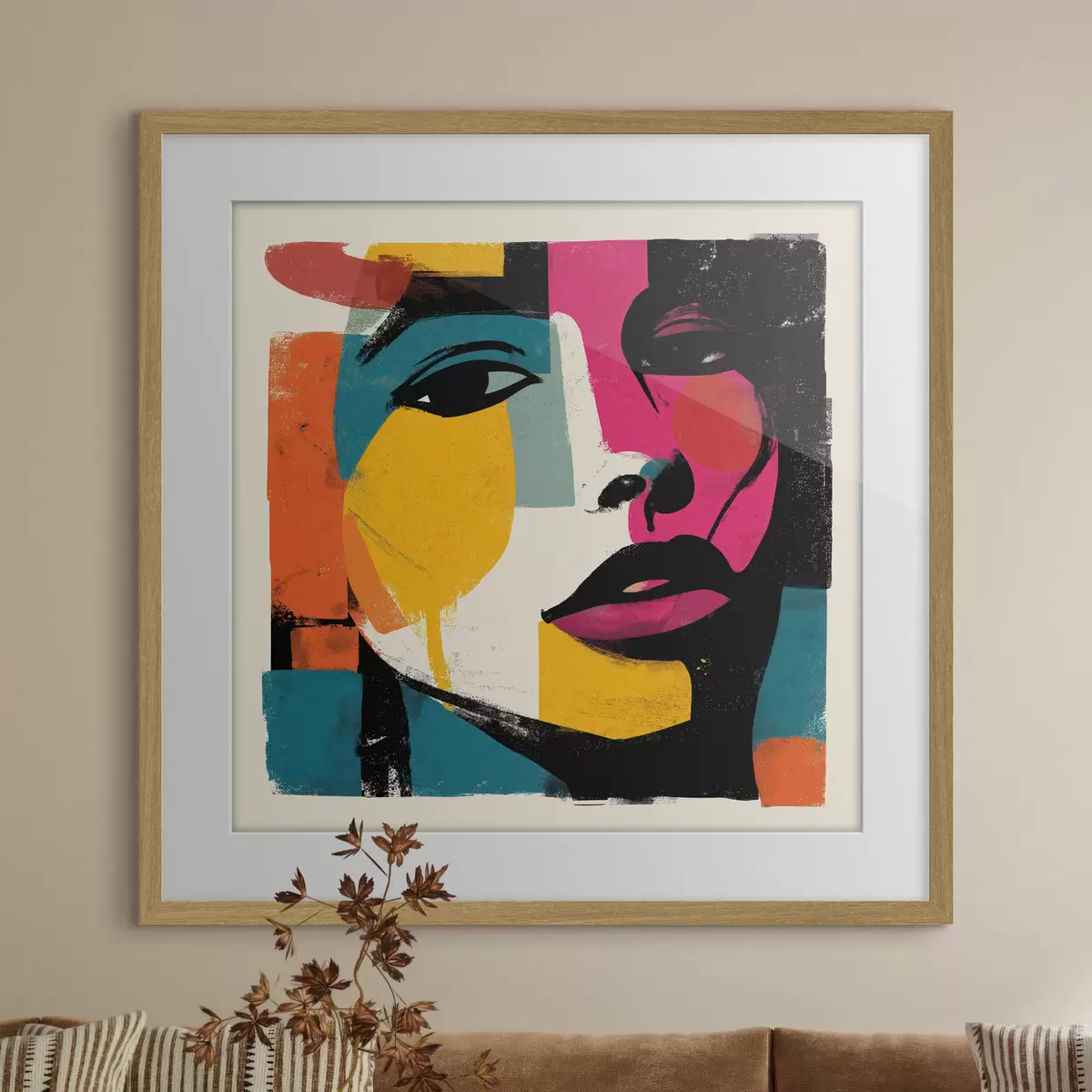 Poster Un visage abstrait f49543