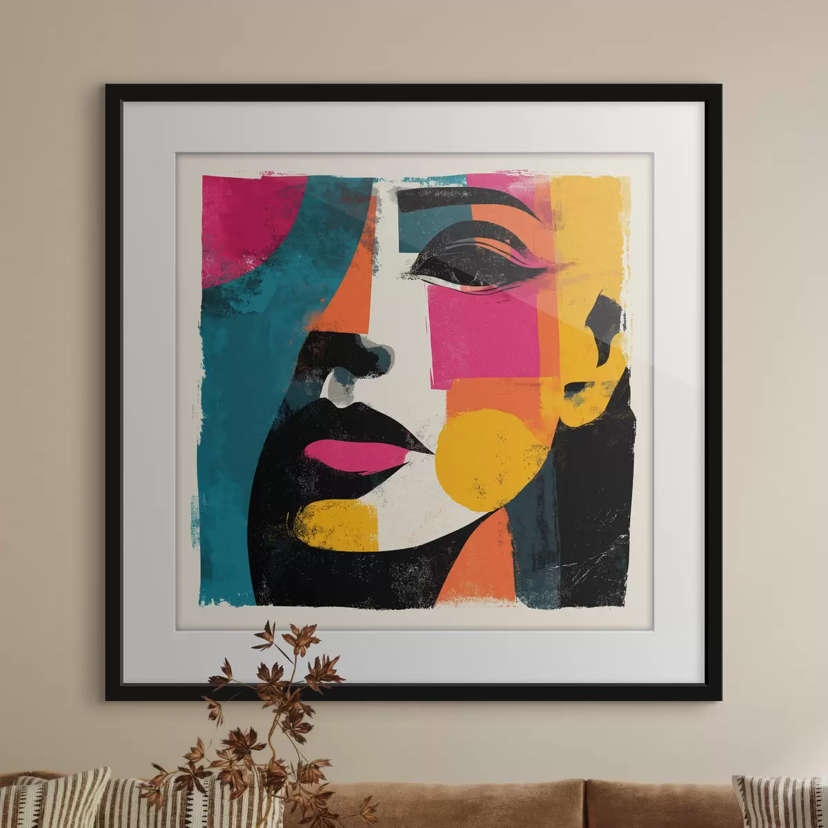 Poster Un visage abstrait f49544