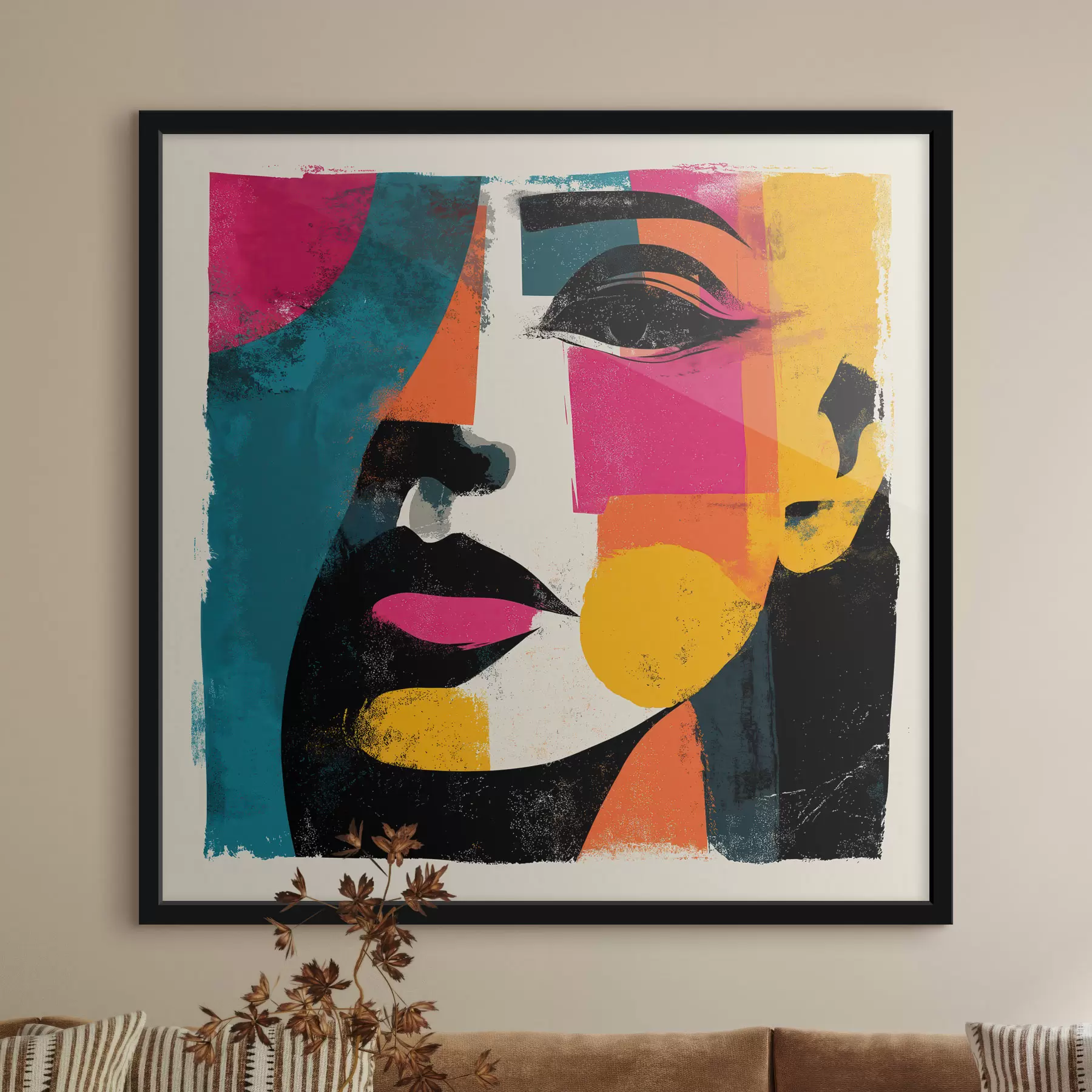 Papier peint Un visage abstrait f49544