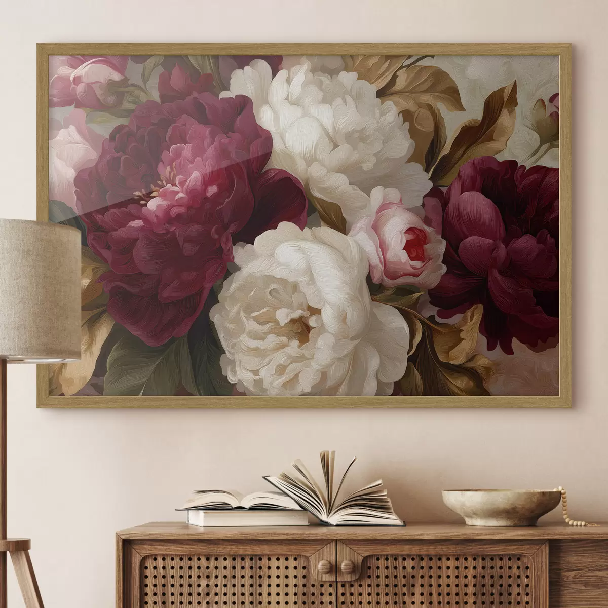 Poster Pivoines et douceur f49546