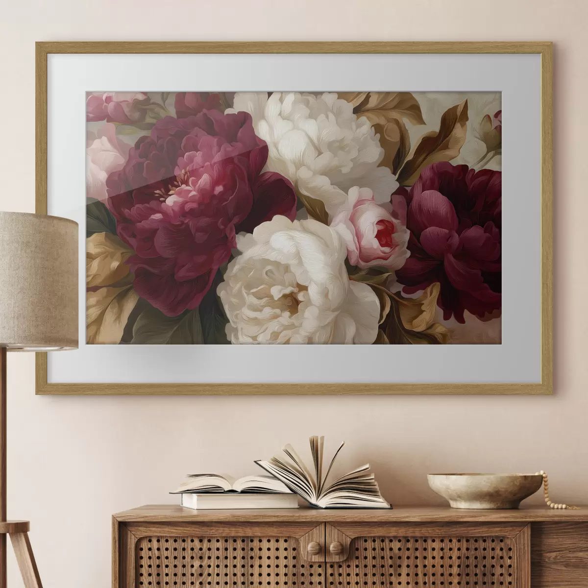 Poster Pivoines et douceur f49546