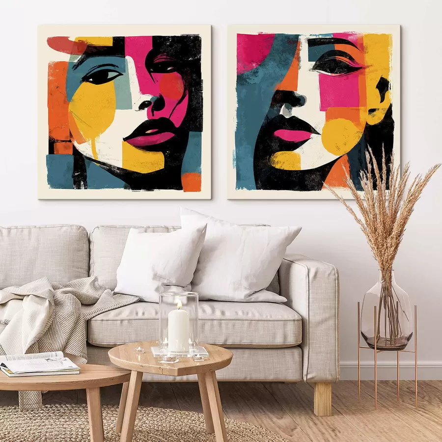 Tableau Un visage abstrait m30599