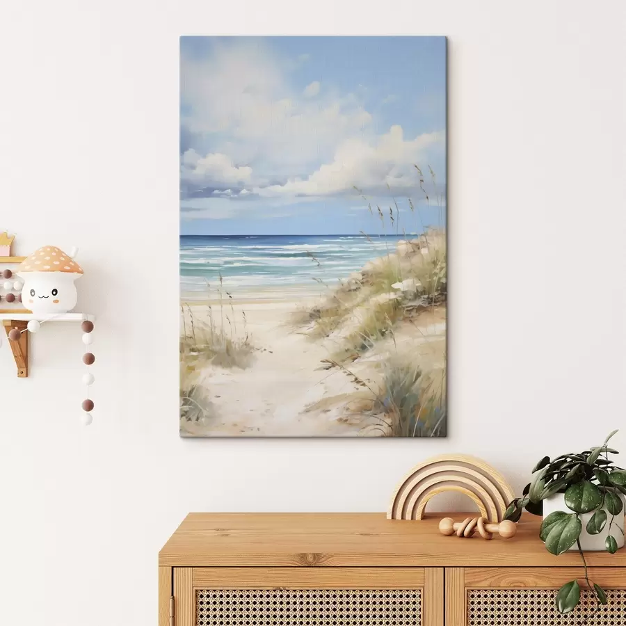 Tableau Peinture d'imitation de paysage marin s49501