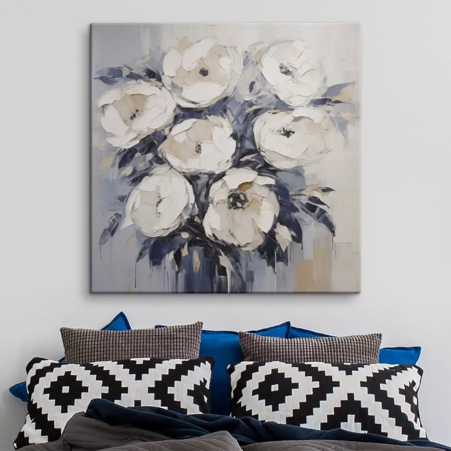 Tableau Imitation de peinture représentant des roses stylisées s49504