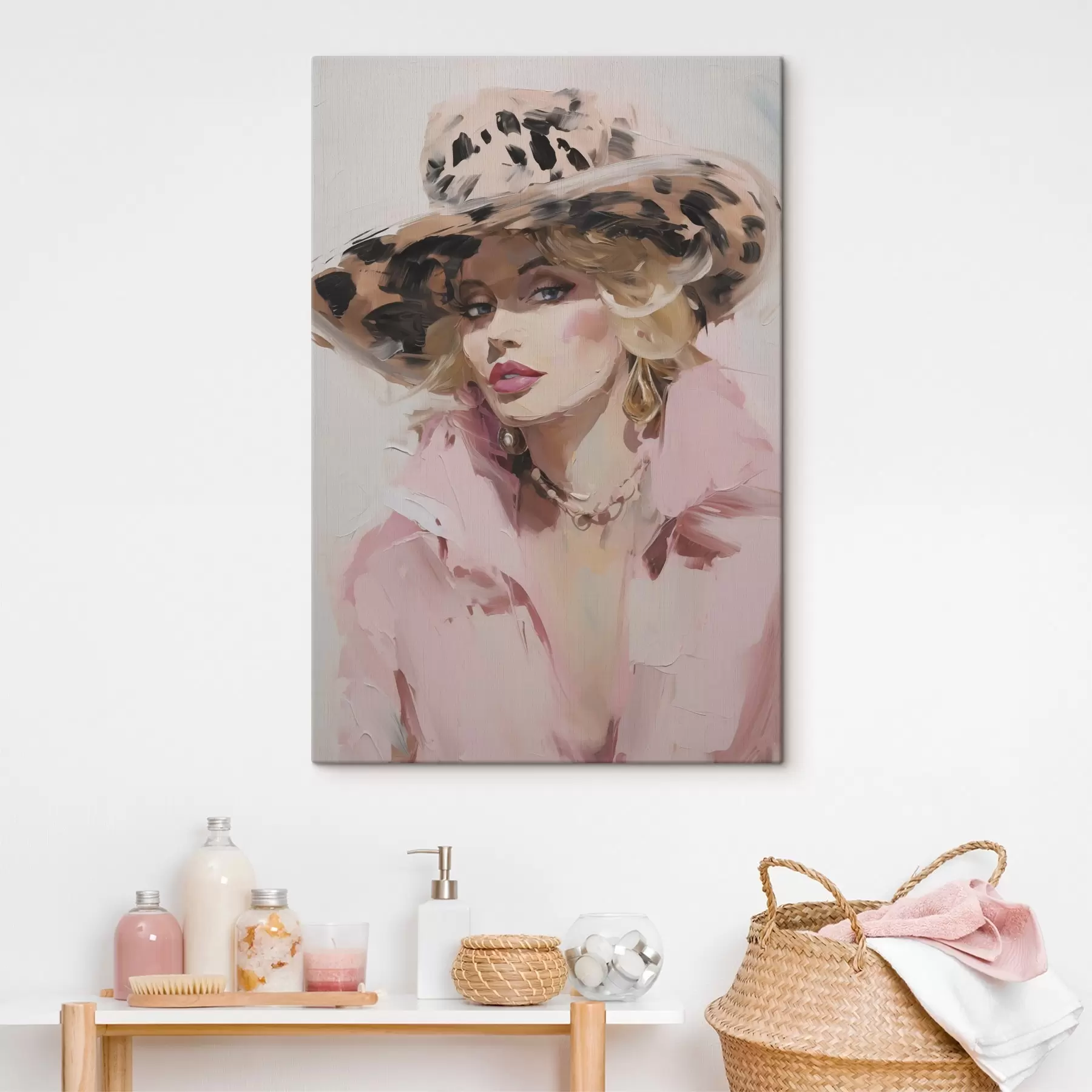 Tableau Femme au chapeau : reproduction d'un tableau s49508