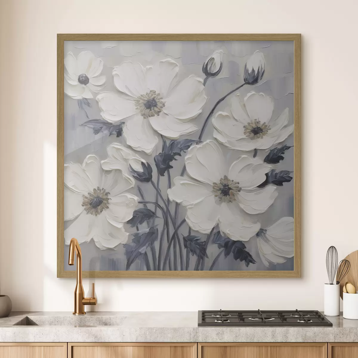 Poster Peinture imitation fleurs f49505