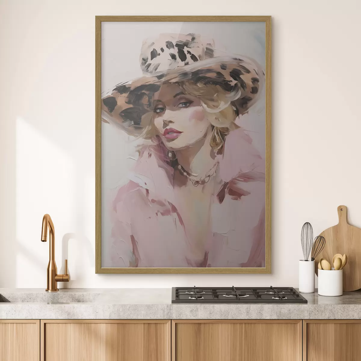 Poster Femme au chapeau : reproduction d'un tableau f49508