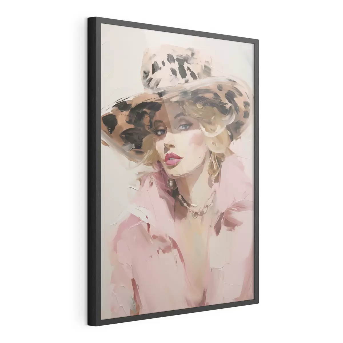 Poster Femme au chapeau : reproduction d'un tableau f49508