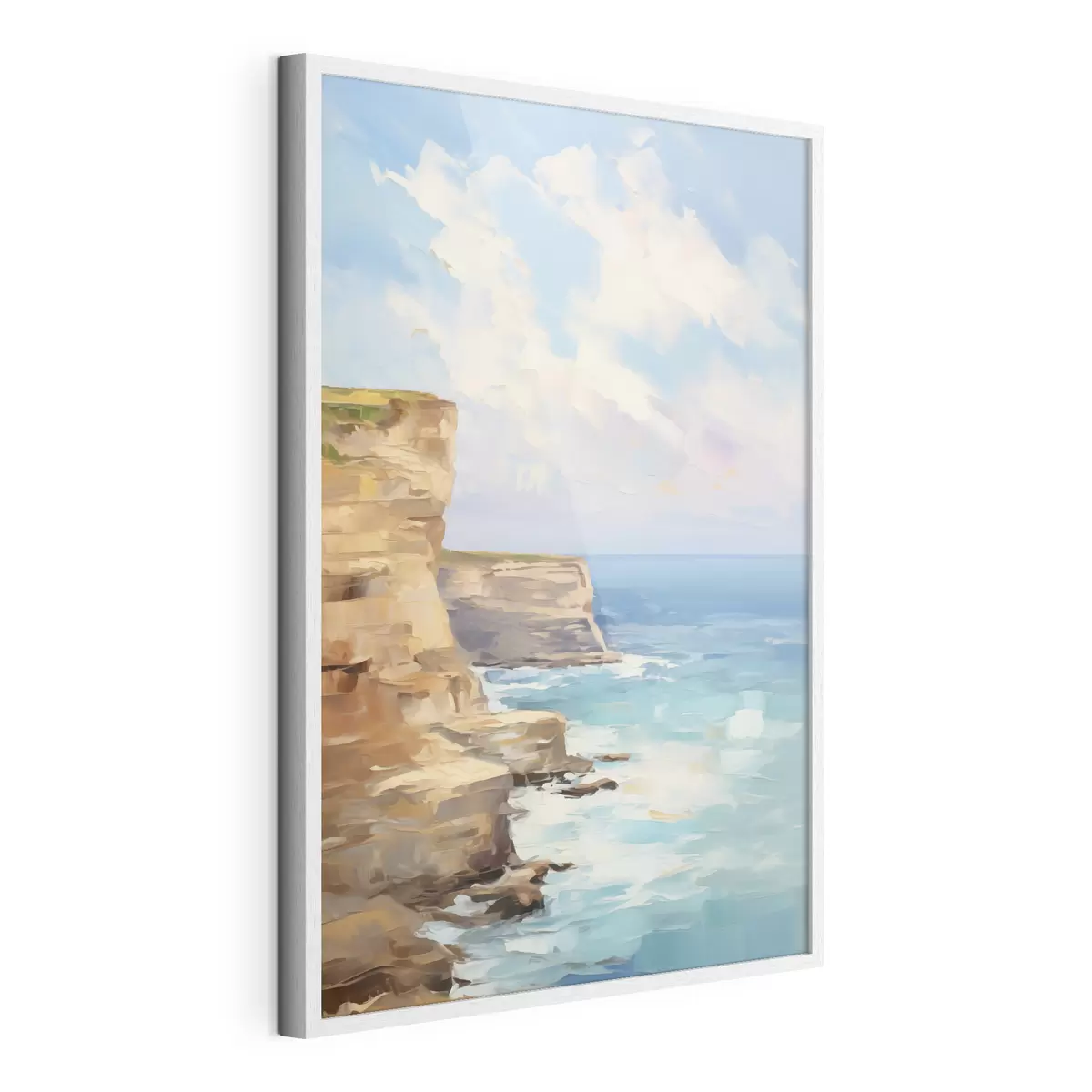 Poster Rochers au bord de la mer : imitation d'une peinture f49512
