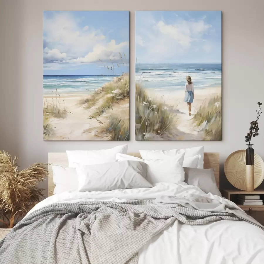 Tableau Peinture d'imitation de paysage marin m30591