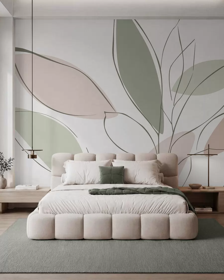 Papier peint Feuilles abstraites w05710