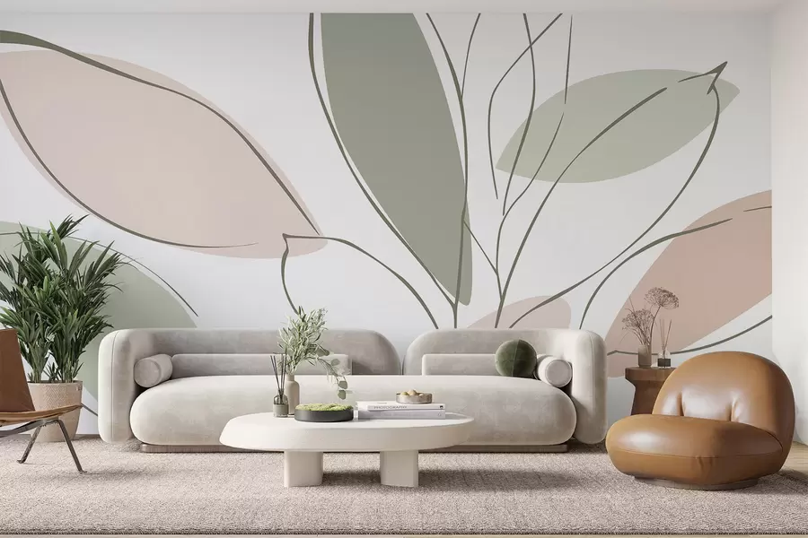 Papier peint Feuilles abstraites w05710