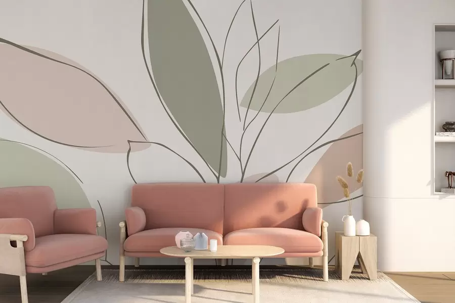 Papier peint Feuilles abstraites w05710
