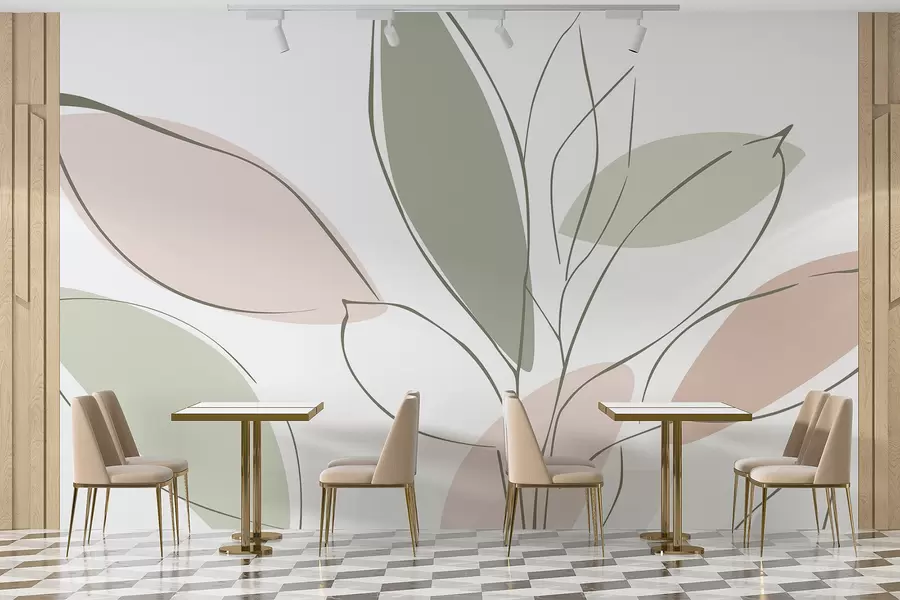 Papier peint Feuilles abstraites w05710