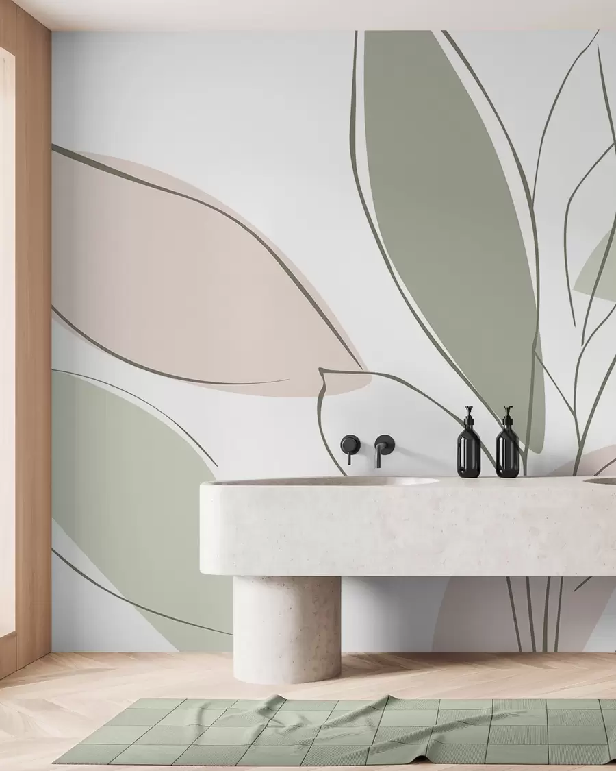 Papier peint Feuilles abstraites w05710