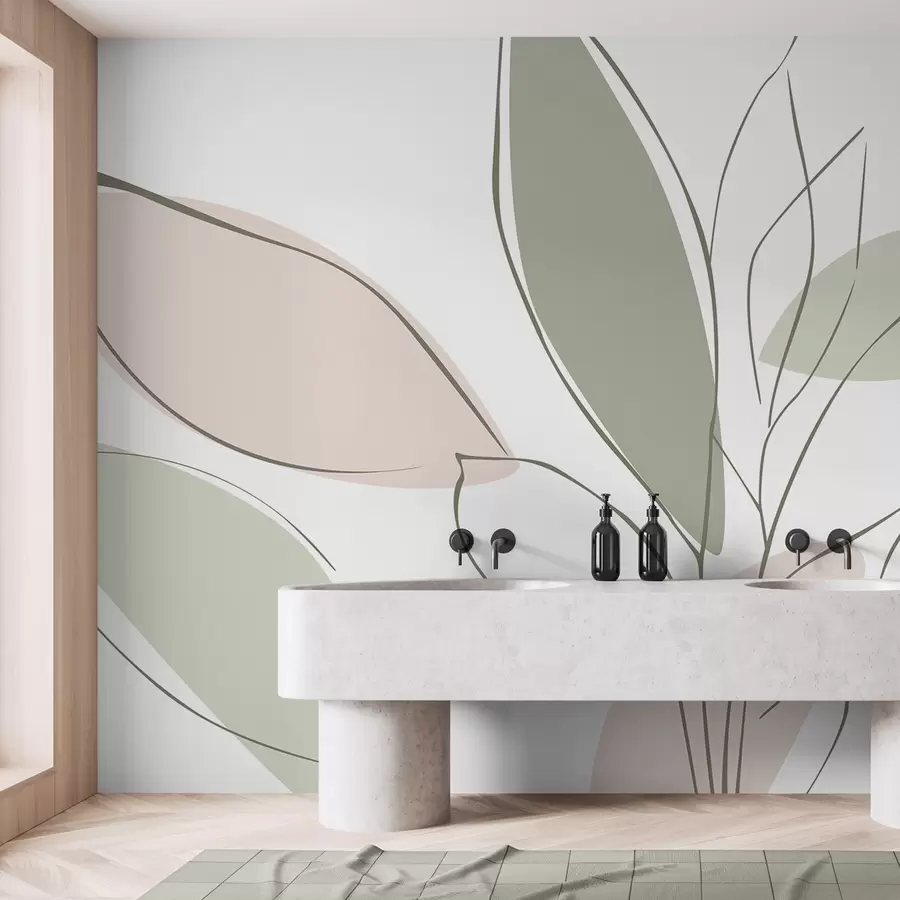Papier peint Feuilles abstraites w05710