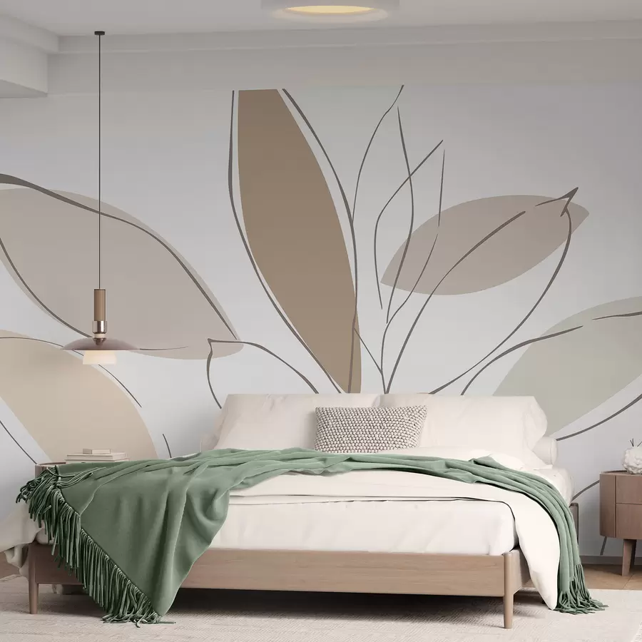 Papier peint Feuilles abstraites w05710v2