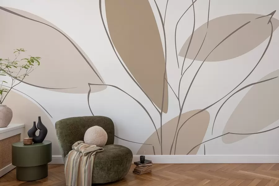 Papier peint Feuilles abstraites w05710v2