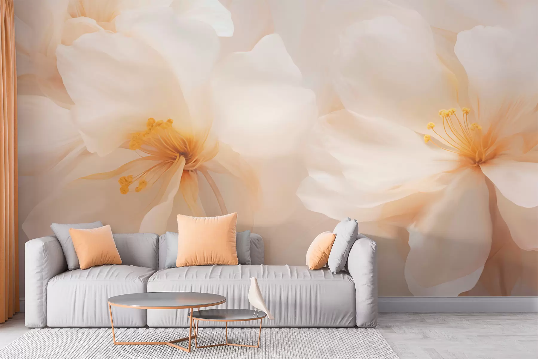 Papier peint Grandes fleurs w05615