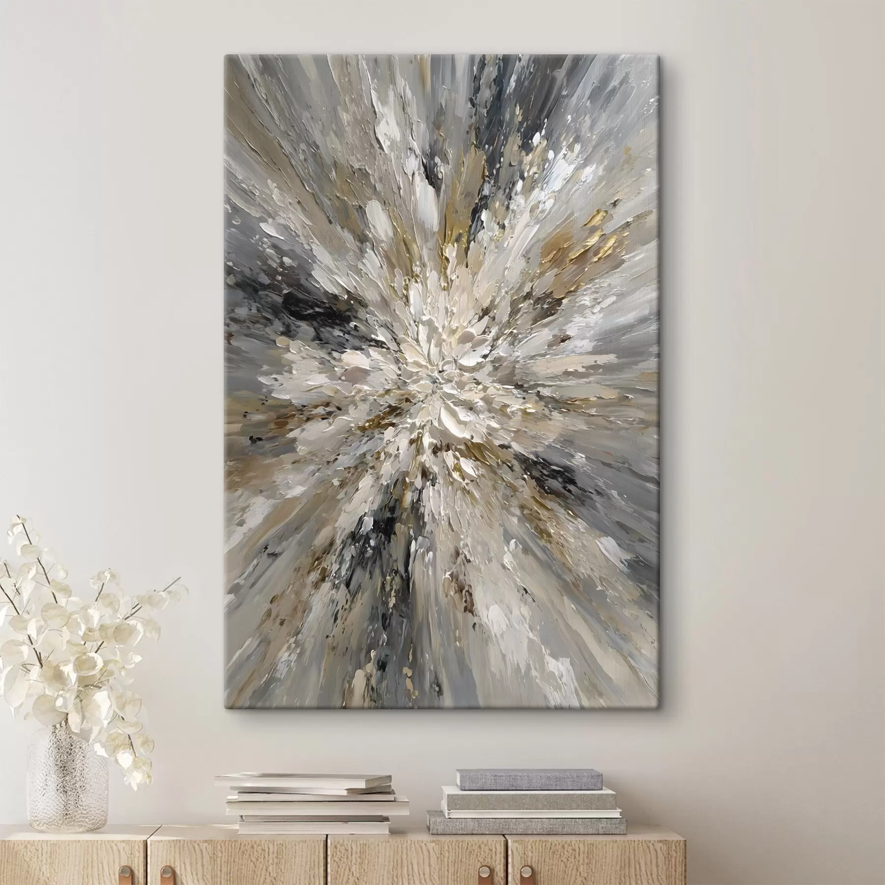 Tableau une explosion de couleurs dans le style de la peinture à l'huile s49557