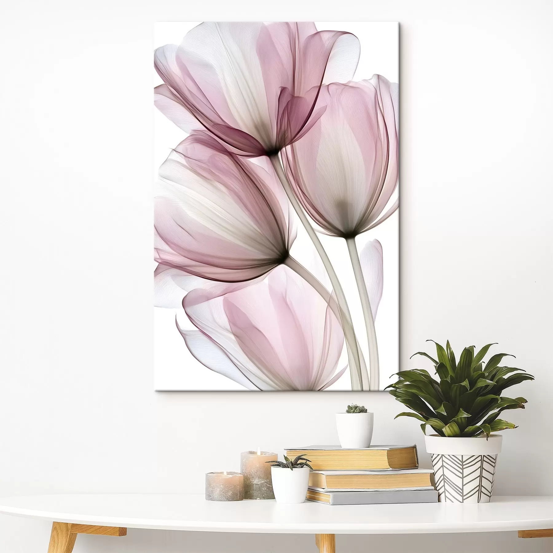 Tableau élégantes tulipes semi-transparentes s49565