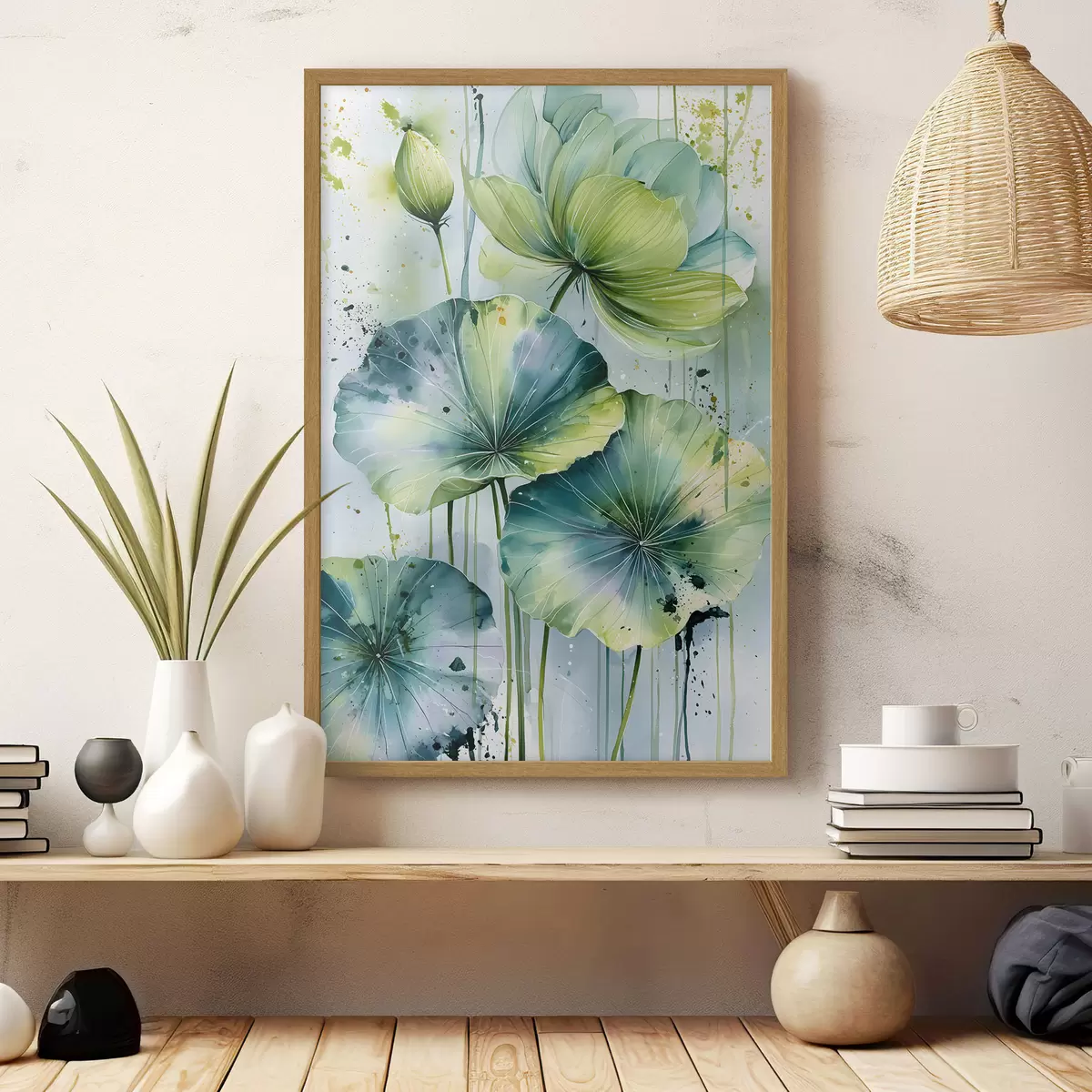 Poster des lys à l'aquarelle f49562