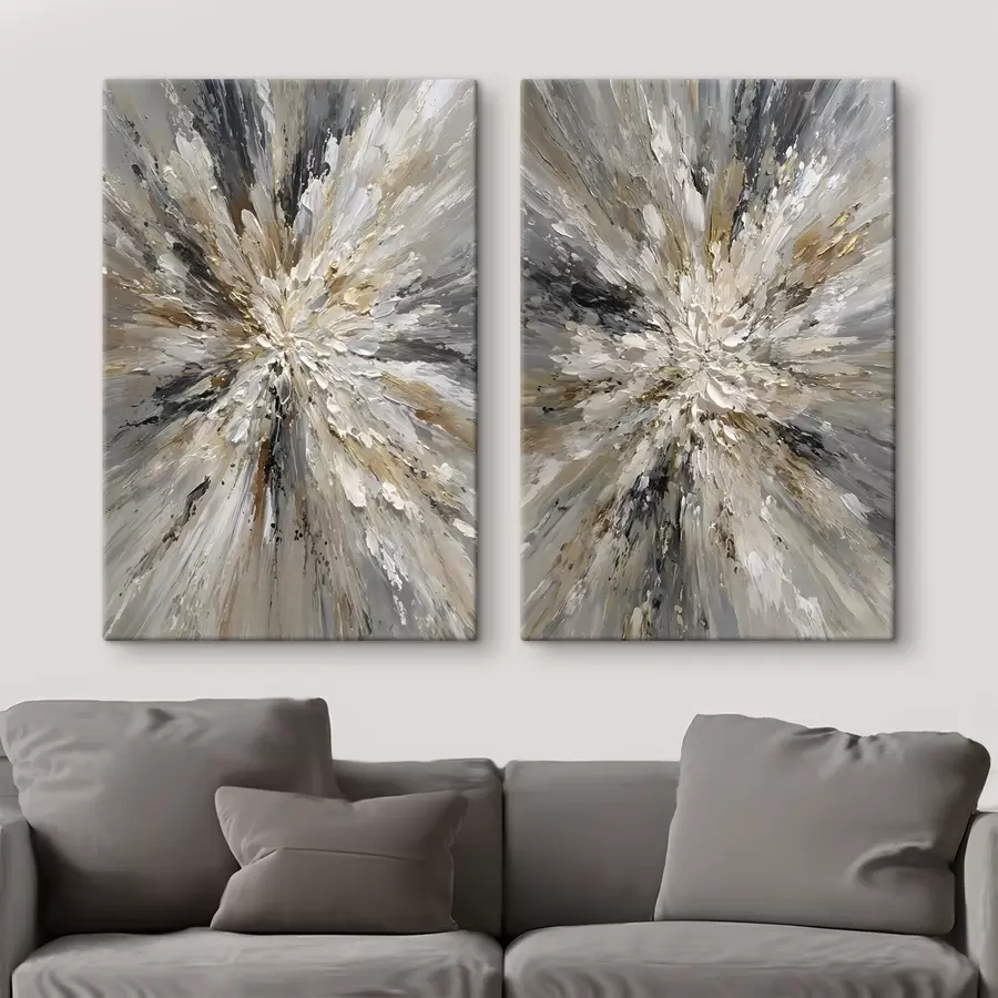 Tableau une explosion de couleurs dans le style de la peinture à l'huile m30619