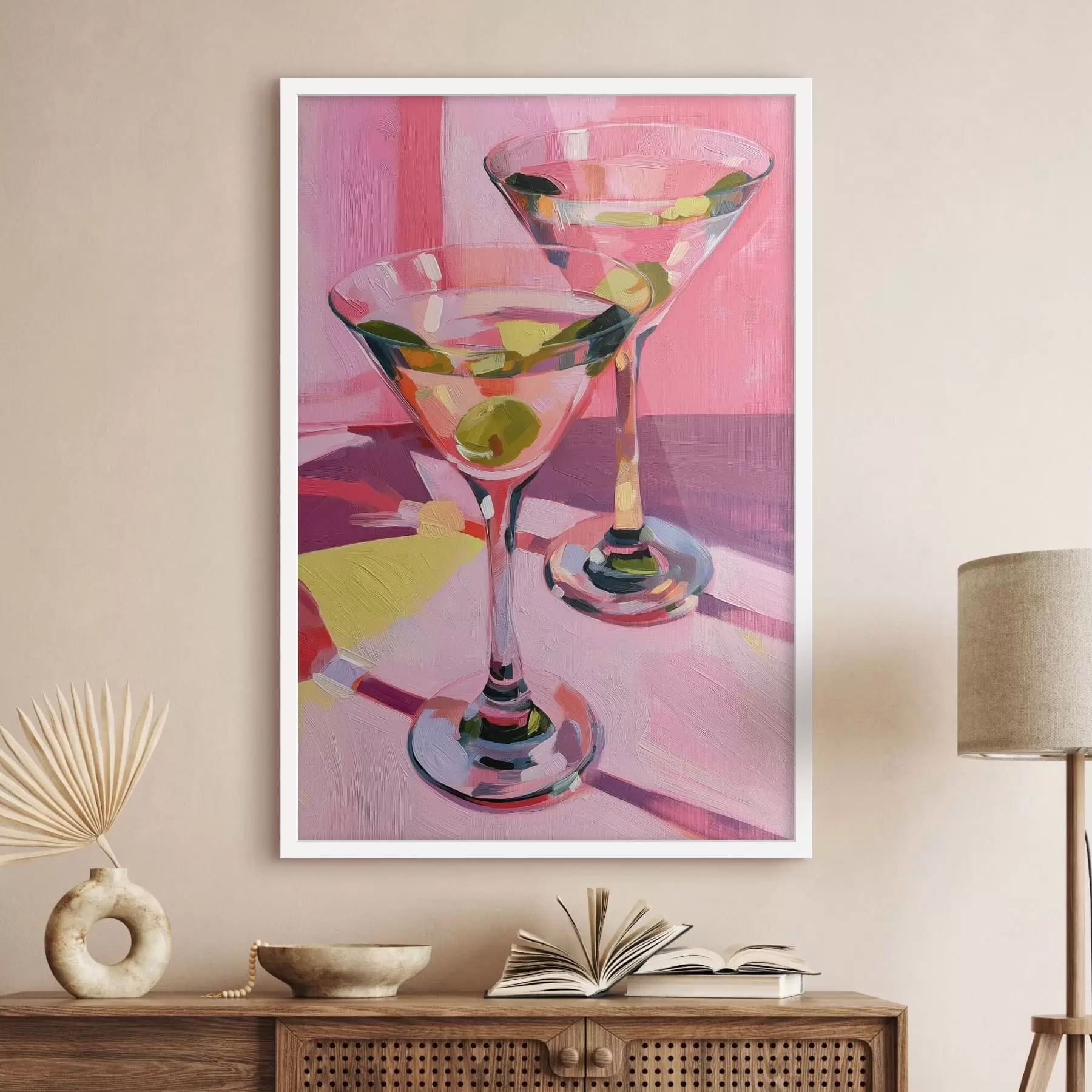 Papier peint Verres garnis d'olives f49609
