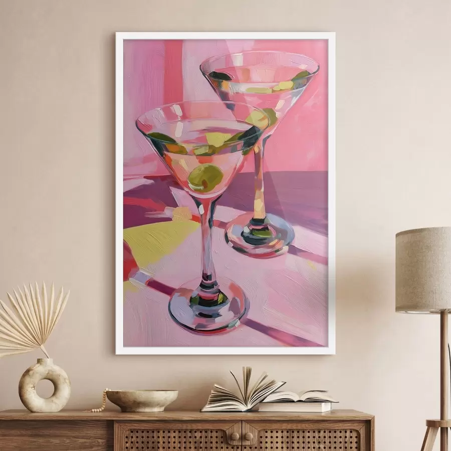 Papier peint Verres garnis d'olives f49609